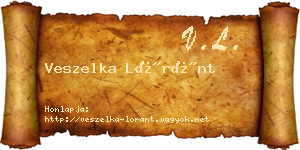 Veszelka Lóránt névjegykártya